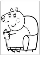 Peppa Pig kleurplaat 12